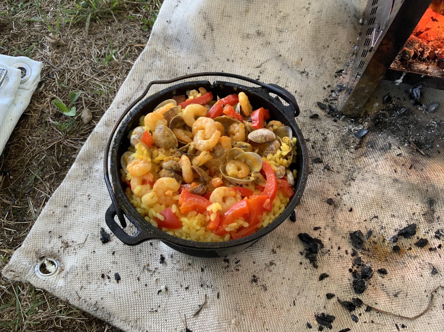 駒出池キャンプ場でジムニーとキャンプ飯